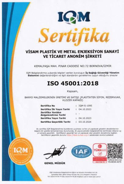 İŞ SAĞLIĞI VE GÜVENLİĞİ YÖNETİM SİSTEMİ - ISO 45001:2018