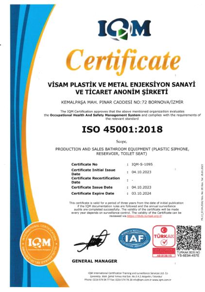 OCCUPATIONAL HEALTH AND SAFETY MANAGEMENT SYSTEM - ISO 45001:2018